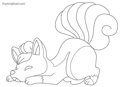 Pokemon Vulpix Coloring Pages At Free Printable
