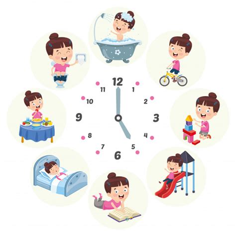 The good news is that there are lots on youtube for. Premium Vector | Vector illustration of kids daily routine ...