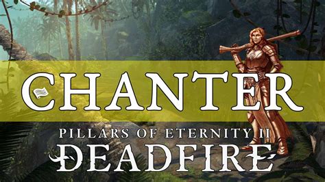 My reasons for those stats are: Pillars Of Eternity 2 Deadfire Guide: Chanter | Fextralife