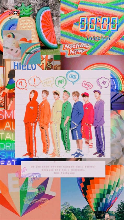 Bts Rainbow Aesthetic Wallpaper Taehyung V Rainbow Rainbowaesthetic