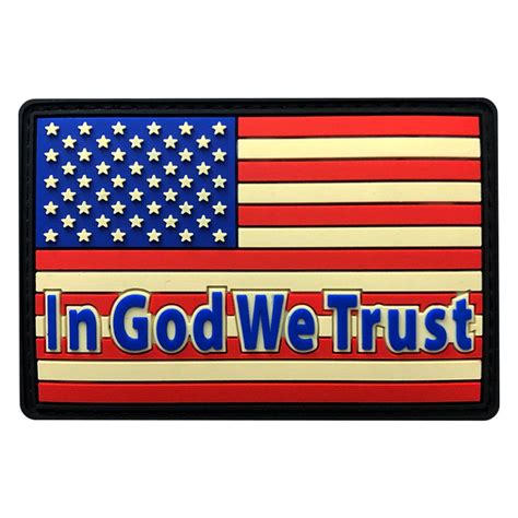 In God We Trust Usa Flag Hook Patch Pvc Rubber 30 X 20 Inch Fg7