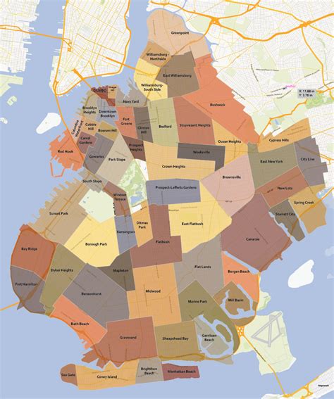 Map Of Brooklyn Svg