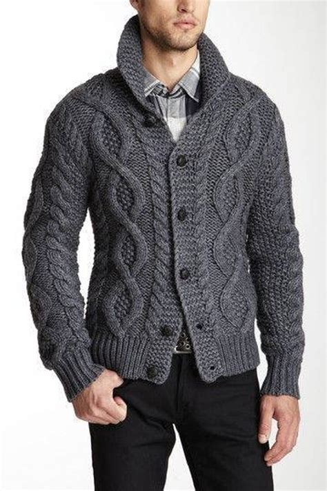 Made To Order Mens Cardigan Knit Sweaters Knit Etsy Men Sweater