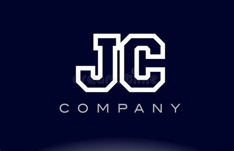 Compañía Del Icono Del Logotipo De La Letra Del Alfabeto De Jc J C