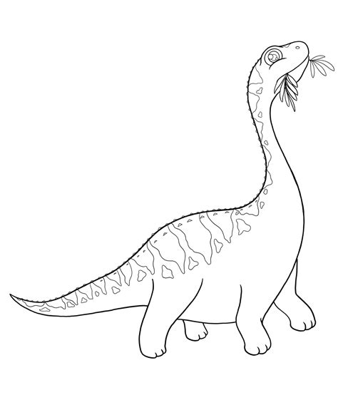 Free Argentinosaurus Doodle Dinosaurier Ist Als Zeichentrickfigur In