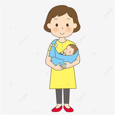 La Madre Y El Bebé Madre Embarazada Bebe Animado Png Y