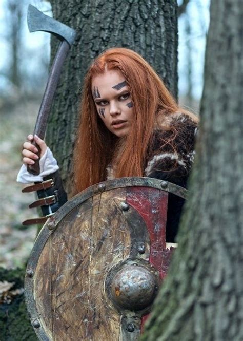 Celtic Woman Warrior Woman Ready To Attack Danrentea Adobe Viking