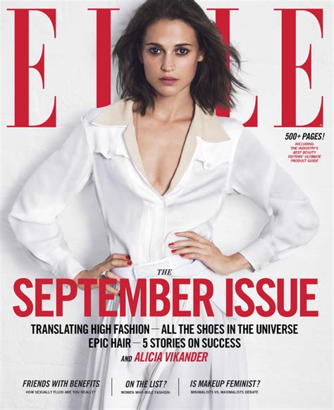 Alicia Vikander Covers The September Issue Of Elle Magazine Tom Lorenzo
