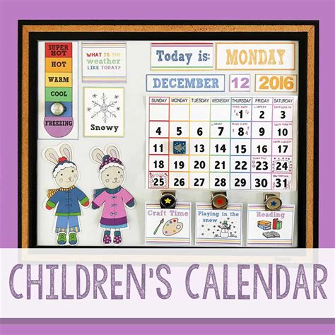 Diy Children S Calendar Kids Calendar Preschool Calen