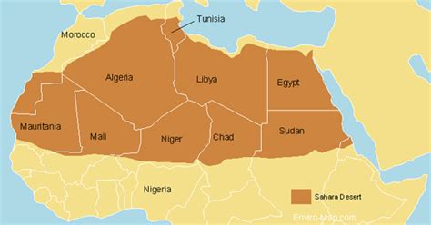 Sahara Desert Map World Maps Enviro