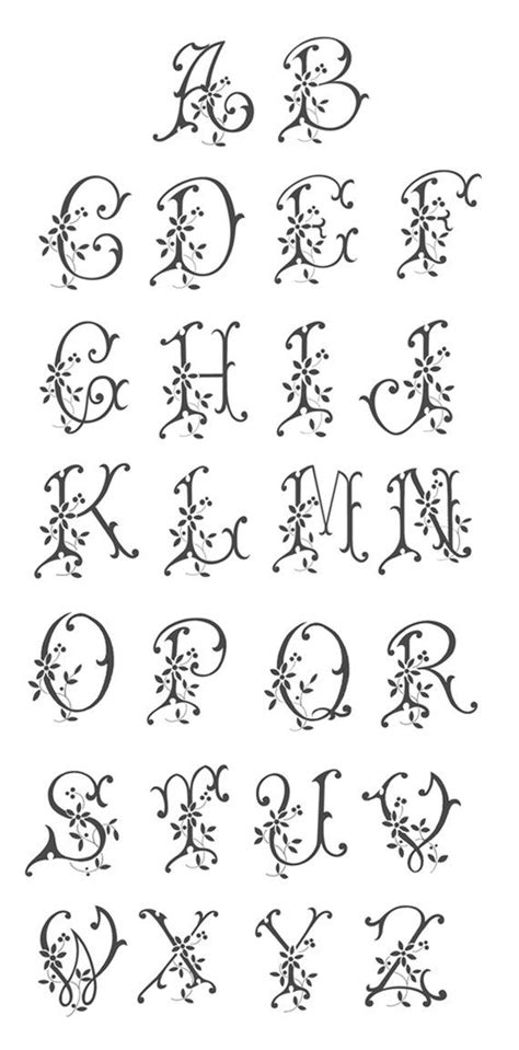 Alphabet Lettering Embroidery Monogram Embroidery Patterns Vintage
