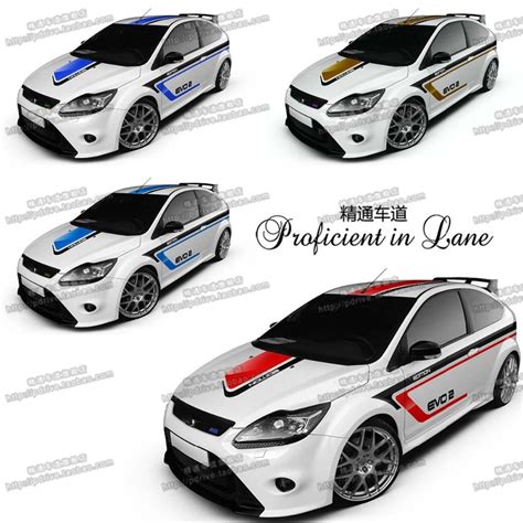 Universal Customized 4 Designs Car Whole Body Sticker Styling Decal