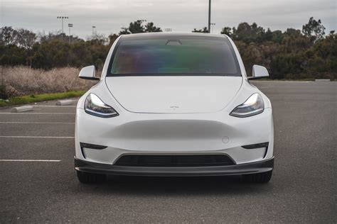 Tesla Model Y Carbon Fiber Front Spoiler Teslarati Marketplace