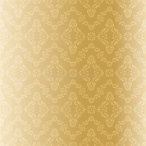 Seamless Gold Filigree Pattern Stock Vector Illustration Of Glossy