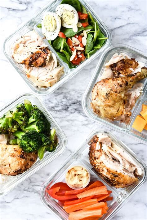1 Rotisserie Chicken 4 Easy Prep Lunches Meal Plan Addict