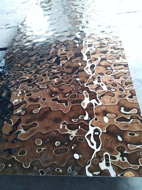 Water Wave Effect Stainless Steel Panel Boweite Metal Stainless Steel Panels Stainless Steel