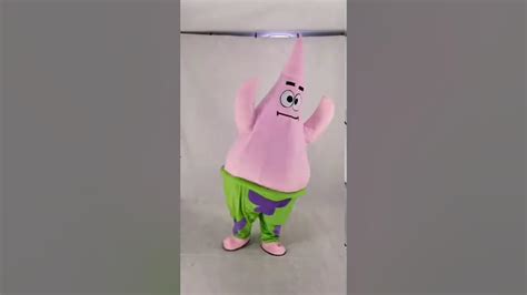 Trying Spongebob Patrick Star Mascot Costume，disfraz De La Mascota De