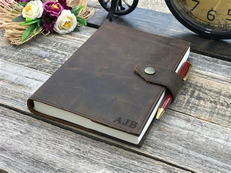 Personalized Leather Journal Notebook Refillable Antique A5 Etsy
