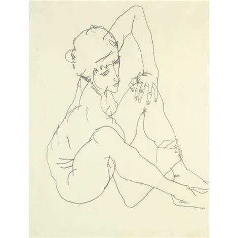 Sitzender Weiblicher Akt Seated Female Nude Von Egon Schiele Auf Artnet