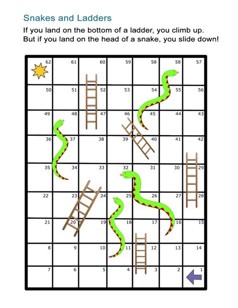 Snakes And Ladders Board Game Free And Printable Worksheet All Esl