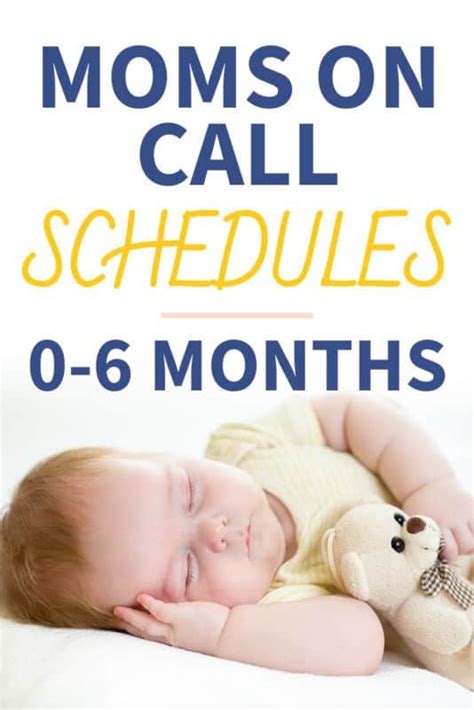 Moms On Call Schedules 0 6 Months Moms On Call Baby Sleep Schedule