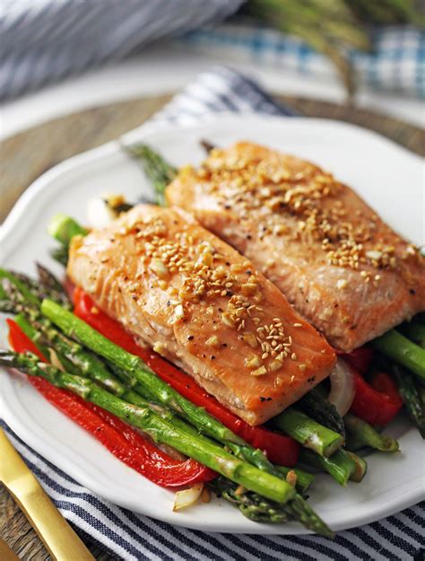 Stir well and pour into baking dish. Sheet Pan Baked Salmon with Asparagus | Recipe | Recipes, Spinach salad, Stuffed peppers