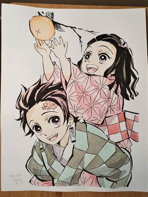 Nezuko And Tanjiro Kids By Aqimow On Deviantart