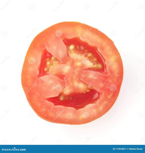 Cross Section Of Red Tomato Stock Image Image Of Healthy Freshness