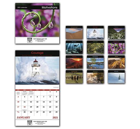 2021 Wall Calendars Motivational Theme