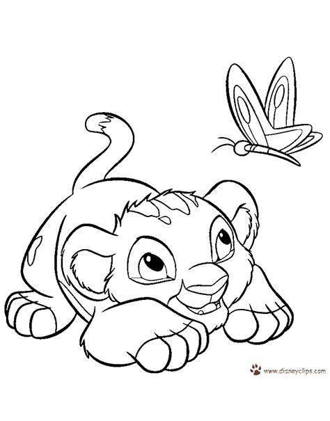 Free printable simba coloring page. The Lion King Coloring Pages | Disneyclips.com