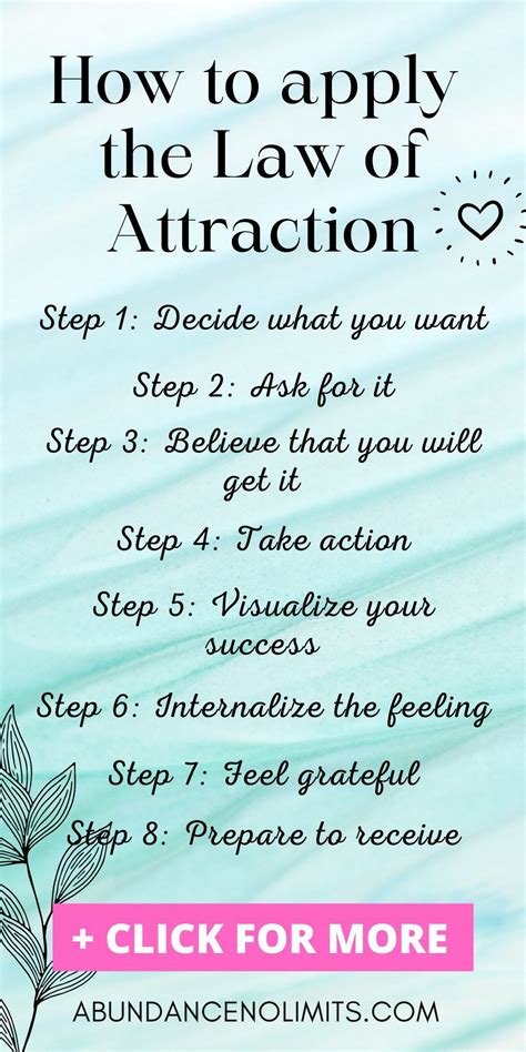 How To Apply The Law Of Attraction Easy Steps Artofit