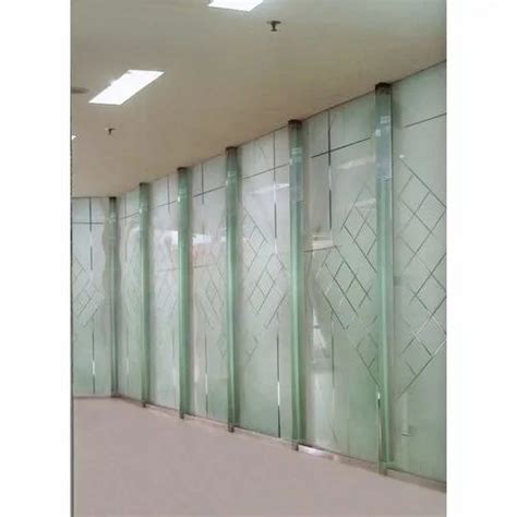 designer glass partition for commercial building shape rectangular at rs 350 square feet in pune