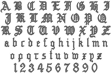 Old English Alphabet A Z Printable Upper Case Alphabet Stencils