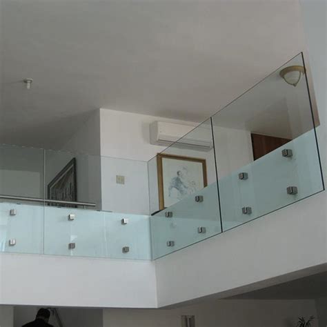 Modern Standoff Glass Railing Design Indoor Stair Railings Outdoor