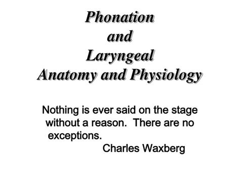Ppt Phonation And Laryngeal Anatomy And Physiology