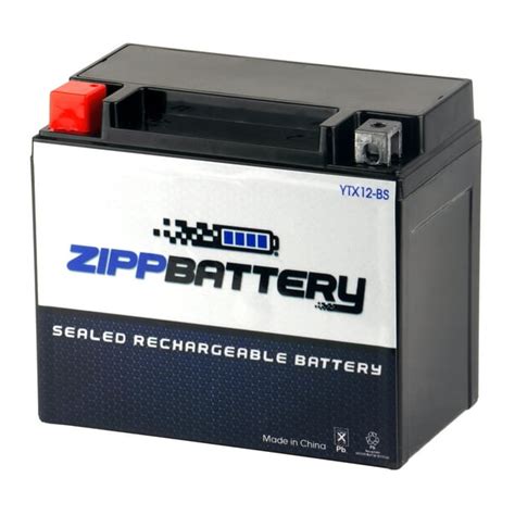 Zipp Battery Ytx12 Bs 12 Bs 12 Volt10 Ah 180 Cca Power Sports