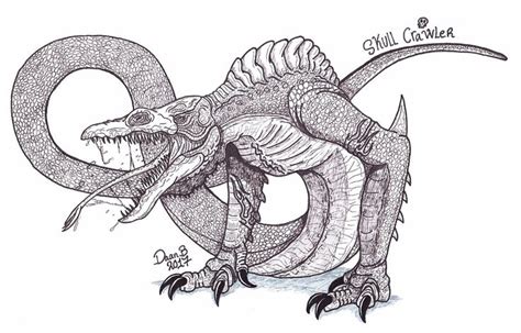 Skull Crawler By Xenoteeth Dragon Sketch Beast Creature Disney Art