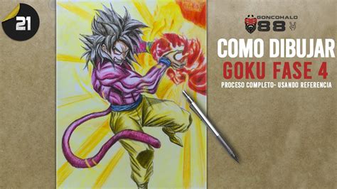 Como Dibujar A Goku Fase 4 By G88 Youtube