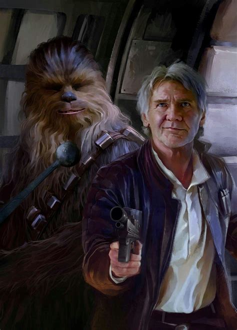 Chewbacca And Han Solo Star Wars Art Chewbacca And Han Solo Star