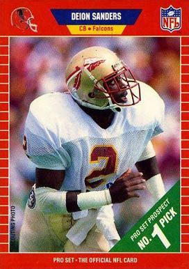 Check the list, search the auction archives to see how much your sports collectible is worth, and request a free appraisal when you're ready to sell. 1989 Pro Set Deion Sanders #486 Football Card Value Price Guide