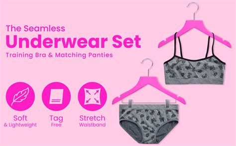 Sweet Princess Girls Seamless Underwear Set Training Bra