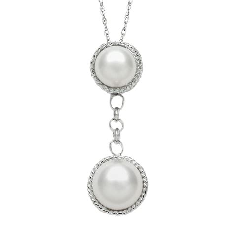 Sterling Silver Freshwater Cultured Pearl Drop Pendant Pearl Drop