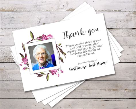 Moms Funeral Thank You Card Template • Funeral Potatoes