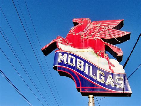 Vintage Mobil Gas Sign Gasoline Signs Pinterest