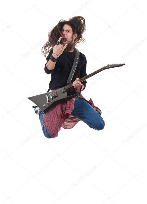 Heavy Metal Rocker Jumps Stock Photo By ©feedough 4084481