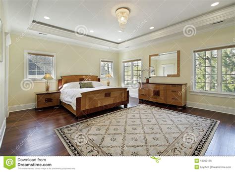 Diy master bedroom makeover grown ups, tray … Master Bedroom With Tray Ceiling Stock Image - Image of ...