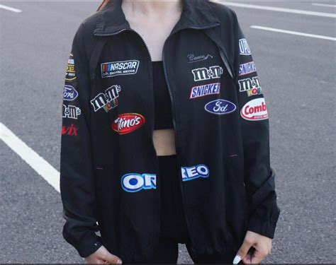 Jaket Racing Reworked Fesyen Wanita Pakaian Wanita Baju Luaran Di