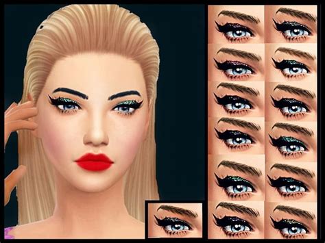 Baarbiie Giirls Glitter Cat Eyeshadow Cat Eye Makeup Sims 4 Cc