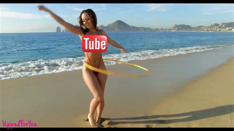 Remy Lacroix Hula Hooping At The Beach Youtube