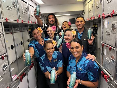Jason Momoa Is Flight Attendant On Hawaiian Airlines Flight
